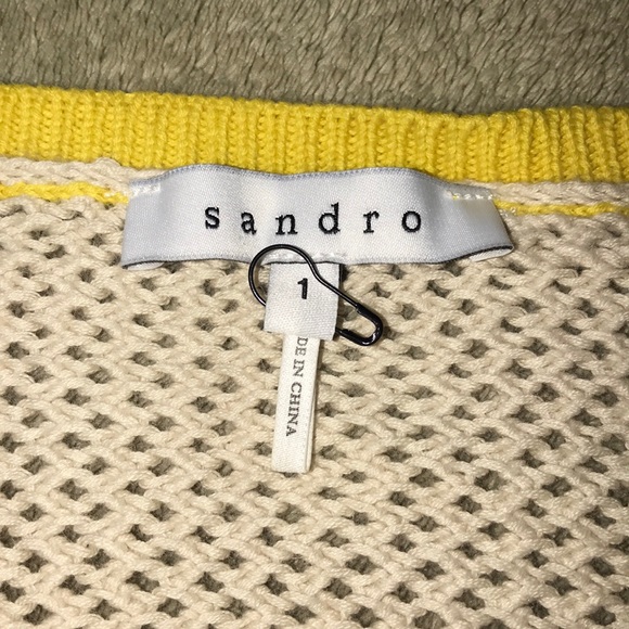 Beautiful Sandro beige yellow SEXY Sweater size 1 - Picture 2 of 6